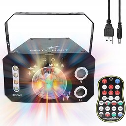 Laser dyskotekowy kula disco projektor Led Rgb stroboskop