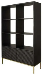 Gallery Regał z półkami Ripple 5059413403842 modernistyczny czarny