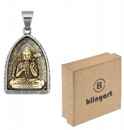 Zawieszka męska talizman BUDDA AMULET wisiorek STAL SZLACHETNA