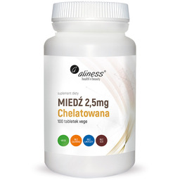 ALINESS Miedź 2,5mg Chelatowana 100tabs