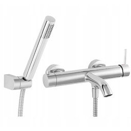 Naścienna bateria wannowa z zestawem natryskowym Ciriculus Ferro