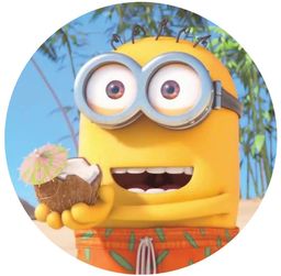 Dekoracyjny opłatek tortowy Minionki - 20 cm