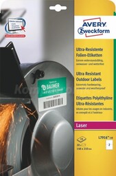 Avery Zweckform ultra resistant A4 210x148mm, białe