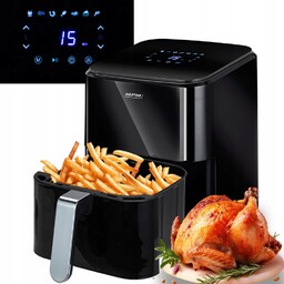 Frytkownica beztłuszczowa air fryer 4,5 l duża czarna