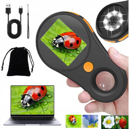 Przenośny Mikroskop Cyfrowy Lupa Dla Dzieci 500X Led