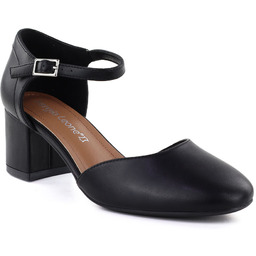 Sandały damskie na słupku czarne Sergio Leone SK844