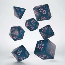 Kości Llama - Glittering dark blue & pink
