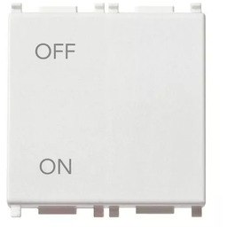 Łącznik jednobiegunowy 2P, 20AX, 2M, biały