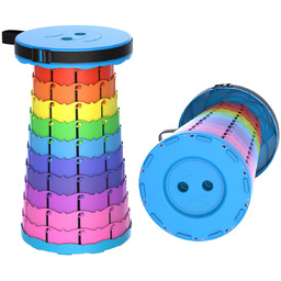 Taboret składany krzesełko turystyczne przenośne okrągłe teleskopowe