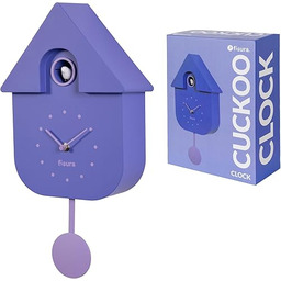 Fisura - Różowy zegar z kukułką z kolorową