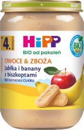 Hipp Owoce i Zboża Bio, jabłka i banany