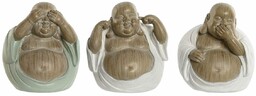 Home ESPRIT Figurka dekoracyjna Biały Zielony Orientalny Budda