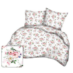 Karo Pościel bawełniana 160x200 78b biała kwiat jabłoni