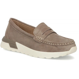 Skórzane mokasyny damskie na platformie beżowe Filippo DP7528