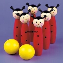 DREWNIANE MINI KRĘGLE "BIEDRONKA"
