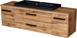 Szafka łazienkowa dąb naturalny 140 cm FOKUS NEW
