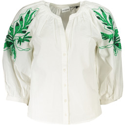 BIAŁA KOSZULA DESIGUAL DAMSKA Z DŁUGIM RĘKAWEM