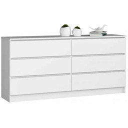 Edinos Biała komoda z sześcioma szufladami Z6-R55