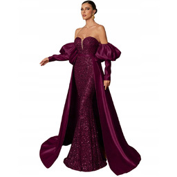 SHEIN BORDOWA SUKIENKA WIECZOROWA GORSETOWA Z CEKINAMI XL