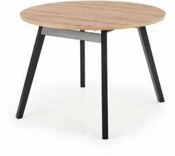 Stół rozkładany ruben dąb artisan / czarny (102-142x102