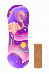 Trickboard Balance Board Large Flaming z wałkiem korkowym