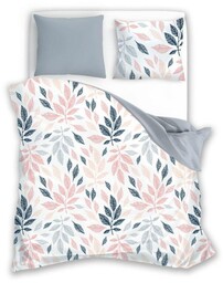 Pościel bawełniana 160x200 Fashion 23 morelowa szara granatowa