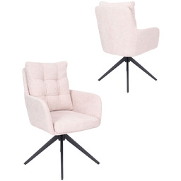 Krzesło obrotowe z podłokietnikami Fioro, beżowe