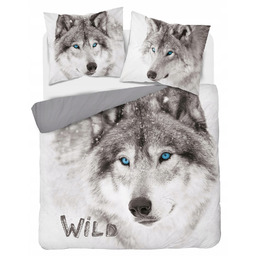 Pościel dwustronna Wild Wilk 220X200 bawełna 3d