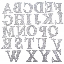 Wykrojnik Alfabet ozdobny Litery Scrapbooking