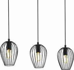 EGLO Lampa wisząca NEWTOWN, 3-ogniskowa lampa wisząca vintage,