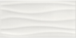 Płytka ścienna MARGARET white wave glossy 29,7x60 #051