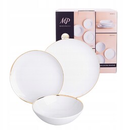 Serwis obiadowy talerze porcelana MariaPaula Moderna Gold 18