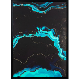 Eurofirany Obraz 477 53x73 turkusowy czarny
