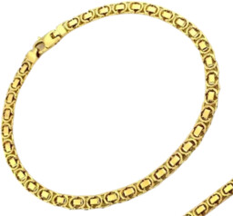 Bransoletka Złota Męska Splot Królewski Płaski 5,20 mm