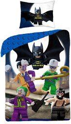 Pościel Lego 140x200 70x80 Batman Joker Zagadka Dwie