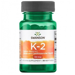 Swanson Witamina K2 naturalna 100mcg 30 kaps