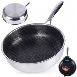 Patelnia Orion stalowa nieprzywierająca głęboka duża Cookcell Hybryd