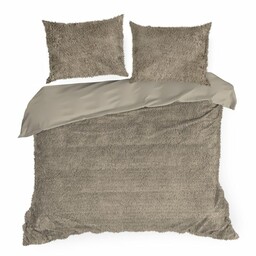 Eurofirany Pościel 160x200 Tiffany beżowa o strukturze futra