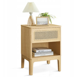 Szafka Stolik Nocny Boczny Z Szufladą Rattan Styl