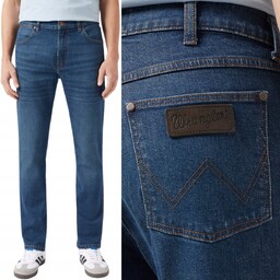 Wrangler LARSTON SLIM TAPERED Spruce ZWĘŻANE CIEMNY DżINS