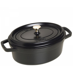 Staub Garnek żeliwny Owalny 3.2l Czarny La Cocotte