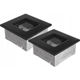 Kratka Kominkowa Wentylacyjna Czarna 11x11 Wylotowa Zestaw 2