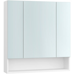 Szafka łazienkowa wisząca z lustrem 16,5x70x75cm, biała