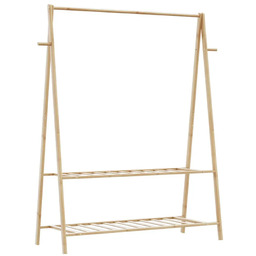 Edinos Bambusowy na ubrania wieszak z półkami 132cm