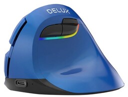 Delux Bezprzewodowa mysz pionowa M618Mini BT/2.4G 4000DPI RGB