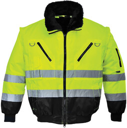 PORTWEST PJ50 KURTKA OSTRZEGAWCZA PILOT 3W1 ; ŻÓŁTY/CZARNY