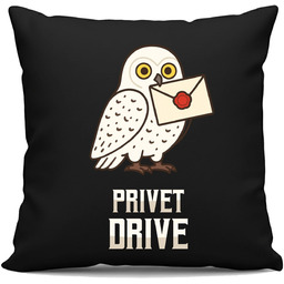 Privet Drive - Hedwiga - czarna poduszka
