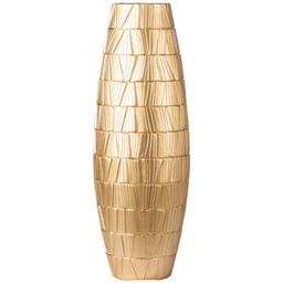 WAZON podłogowy złoty z żywicy poliestrowej, wyjątkowa faktura