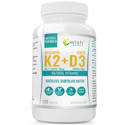 WISH Witamina K2 100mcg+D3 Forte 50mcg Bacillus Subtillis