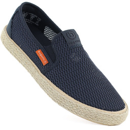 Półbuty męskie espadryle wsuwane granatowe Bugatti TT153055